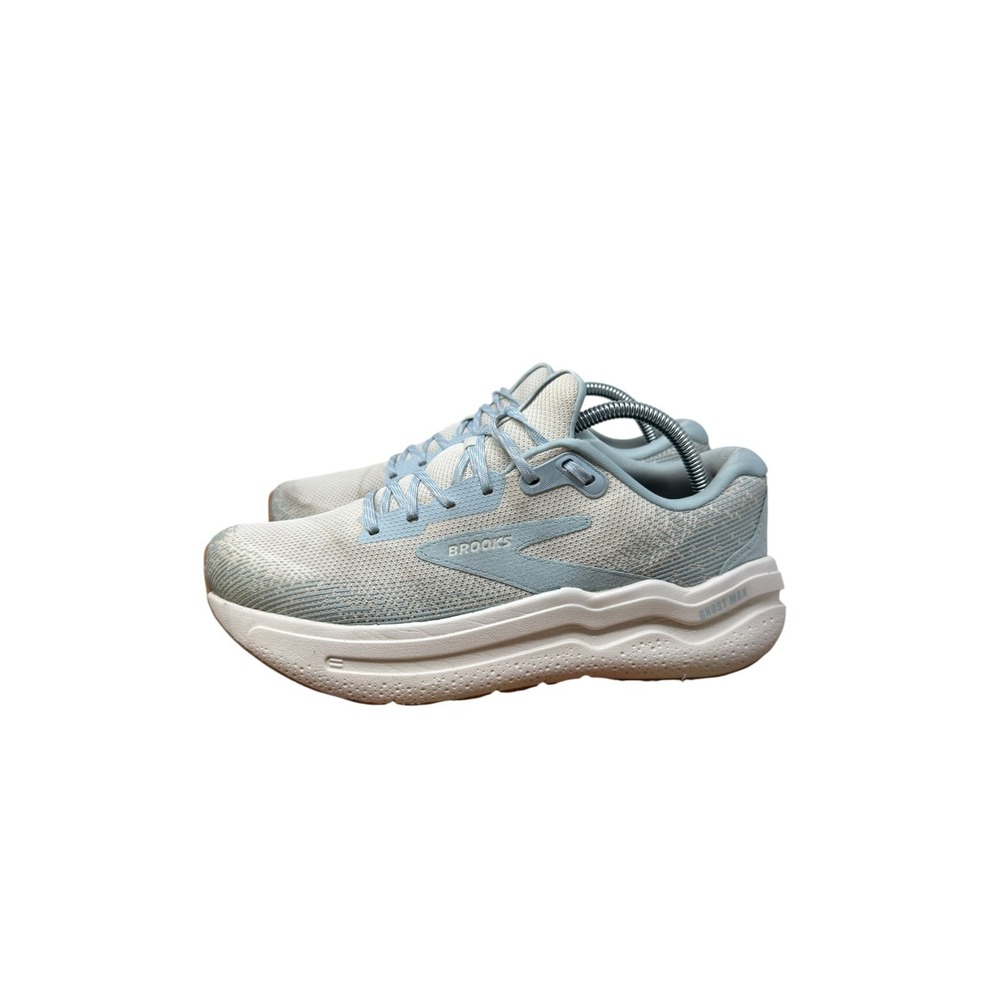 Brooks Ghost Max Women 9.5 White Blue Running Shoes 1204201B163 Max Cushion - Picture 5 of 11